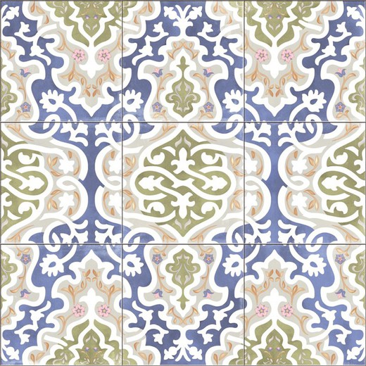 Boîte Porcelaine 59.2x59.2 Bleu Tawriq Naturel 1.40 M2 / Boîte 4 Pcs / Boîte APARICI