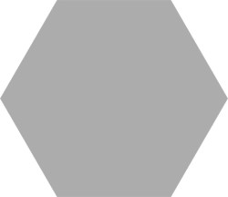 Sechseckige Porzellanbox 22x25 Basic Silber matt 1,04m2 / Codicer Box