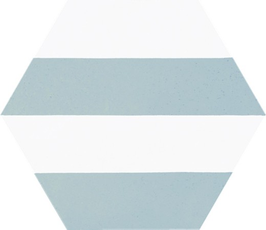Boîte hexagonale en porcelaine 22x25 Porto Capri Aqua mat 1,04m2 / boîte Codicer