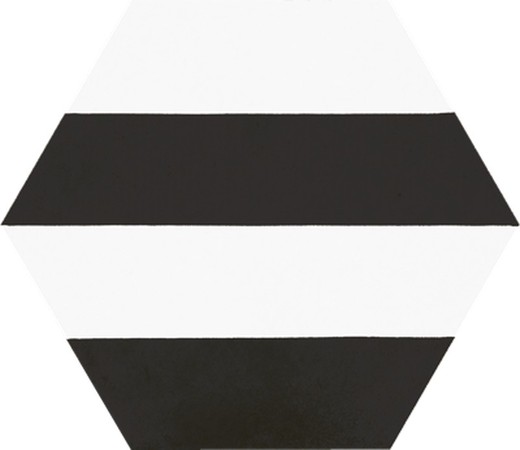 Boîte hexagonale en porcelaine 22x25 Porto Capri Noir mat 1,04m2 / Boîte Codicer