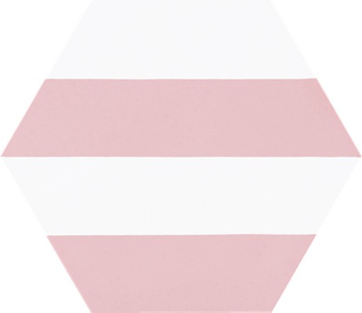 Sexkantig porslinslåda 22x25 Porto Capri Pink matt 1,04m2 / låda Codicer