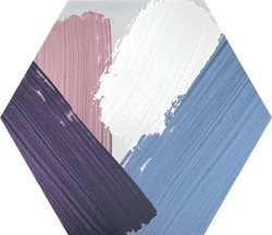 Sexkantig porslinslåda 22x25 Rothko Mix Colors matt 1,04m2 / låda Codicer