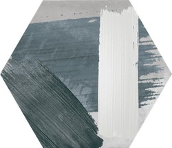 Boîte hexagonale en porcelaine 22x25 Rothko Mix Grey mat 1,04m2 / boîte Codicer