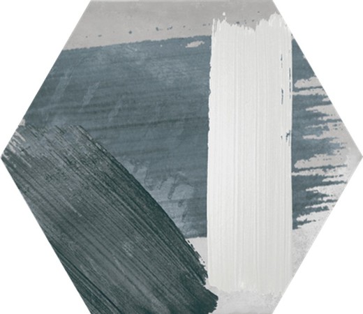 Zeshoekige porseleinen doos 22x25 Rothko Mix Grijs mat 1,04m2 / doos Codicer