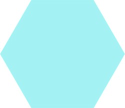 Εξάγωνο κουτί πορσελάνης 22x25 Basic Aqua matt 1,04m2 / Codicer box