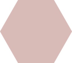 Boîte hexagonale en porcelaine 25x25 Basic Matte pink 1,04m2 / Boîte Codicer