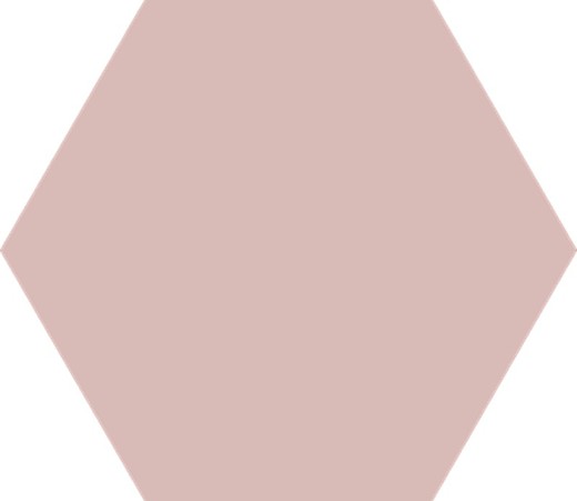 Caixa hexagonal de porcelana 25x25 rosa fosco básico 1,04m2 / caixa Codicer