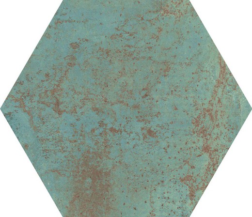 Caixa porcellànic Rectificat Hexagonal 25x29 Green Zinc 17 Peces 0,93m2 Apavisa