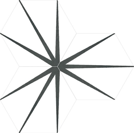 Rektifizierte Porzellandose Hexagonal 25x29 Weiß Starline 17 Stück 0,93m2 Apavisa