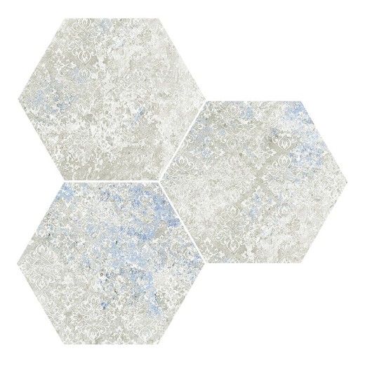 Boite Hexagonale Rectifiée Porcelaine 25x30 Gris Emotion 17 Pièces 0.93m2 Apavisa