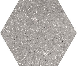 Caixa de Porcelana Hexagonal Retificada 25x29 Cinza Vento 17 Peças 0,93m2 Apavisa