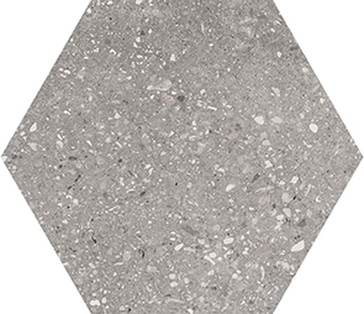 Rektifierad sexkantig porslinslåda 25x29 gråvind 17 delar 0,93m2 Apavisa