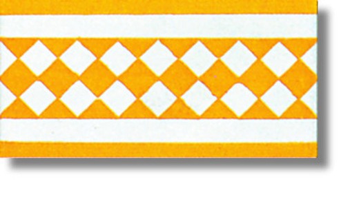 Border 10x20 cm Arlekin żółty Ceramica Lantiga