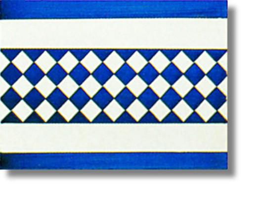 Cenefa 15x20 cm Arlequin Azul Ceramica Lantiga