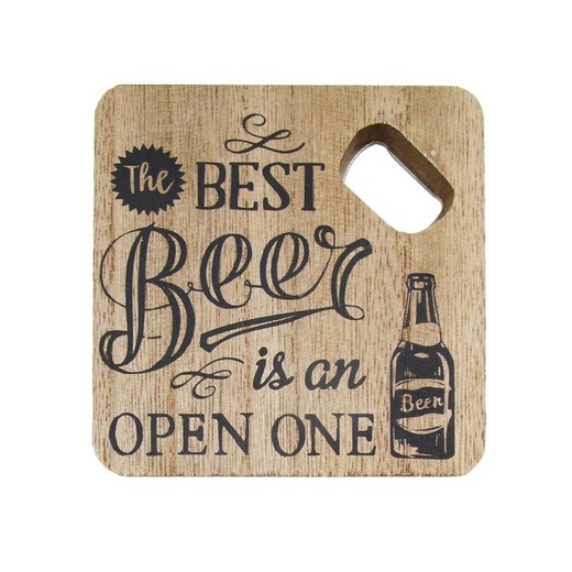 Cocina Abridor botellas beer Medidas: 1 cm x 10 cm x 10 cm  Material: MDF Peso neto: 65 grs.