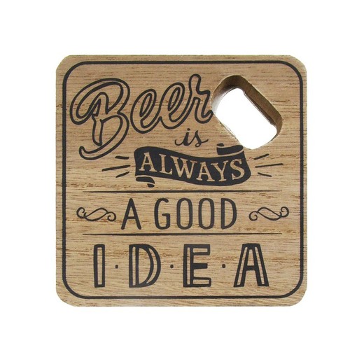 Cocina Abridor botellas beer Medidas: 1 cm x 10 cm x 10 cm  Material: MDF Peso neto: 65 grs.