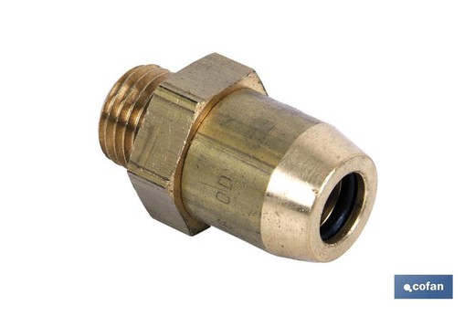 Conector Raufoss Tubo 1/4"-Rosca 10X100