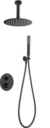 Conjunto de ducha empotrada termostático Salerno Negro mate GTS060/NG Imex