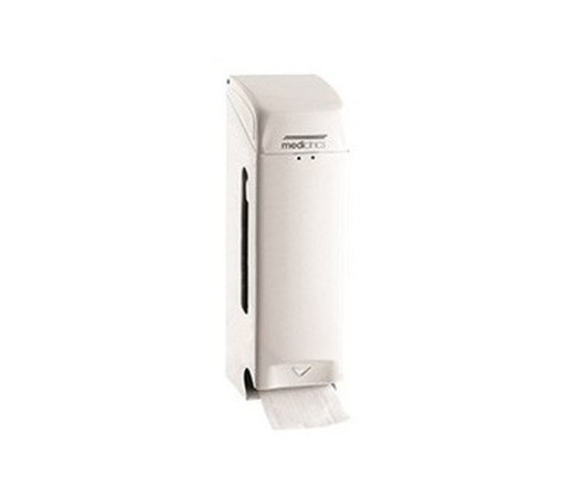 Dispensador de papel higiénico estándar - 3 unidades rollos de papel Acero Epoxi Blanco PR0781 Mediclinics