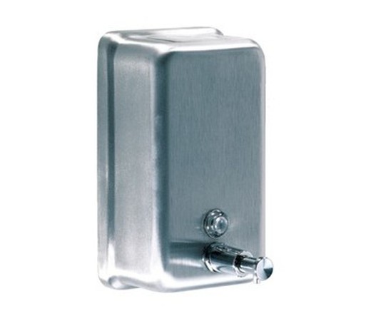 Dosificador de jabón pulsador Acero inox AISI 304 Satinado DJ0111CS Mediclinics