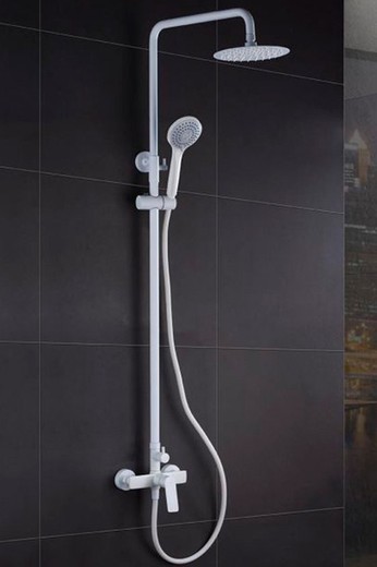 Luxor white single lever shower. Imex