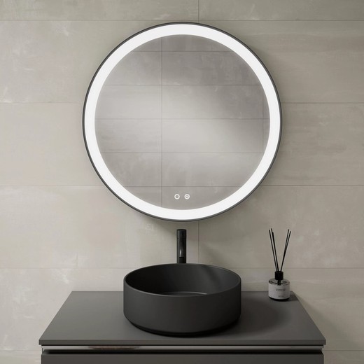Specchio Alexa nero retroilluminato Visobath