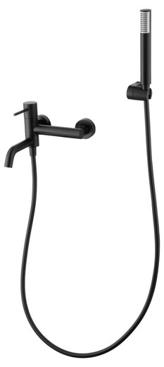 Monza bathroom and shower mixer taps matte black BDM039-4NG Imex
