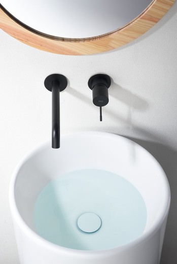 Grifo de lavabo empotrado monomando Génova Negro mate GLG053/NG Imex