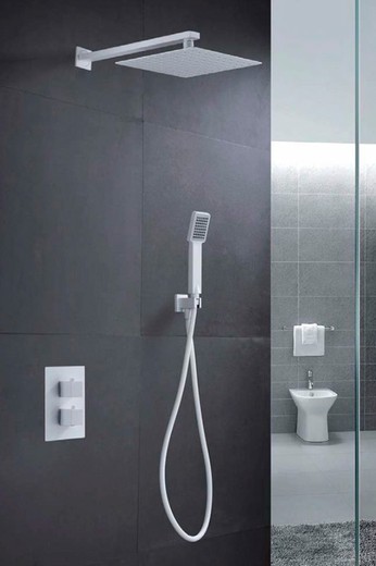 Imex matt white Cies built-in shower tap