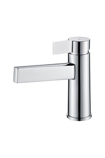 Elba chrome / white washbasin tap