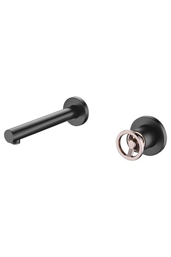 Olimpo built-in sink tap black gold-pink Imex