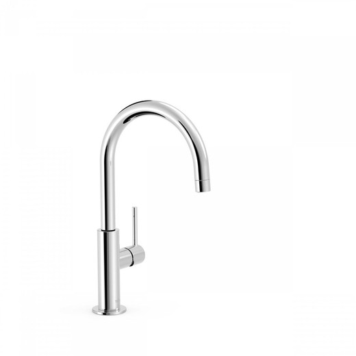 Tall single-lever mixer tap with side handle for washbasin TRES