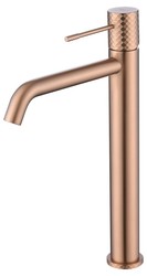 Grifo monomando lavabo alto Génova Oro rosa cepillado BDG053-3ORC Imex