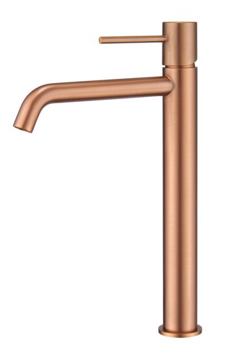 Torneira misturador monocomando para lavatório Monza alto ouro-rosa BDM039-3ORC Imex