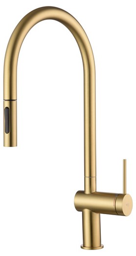 Berna pull-out kitchen faucet brushed gold Ref GCE026/OC Imex