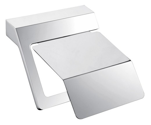 In Toilet Roll Holder With Chrome Lid