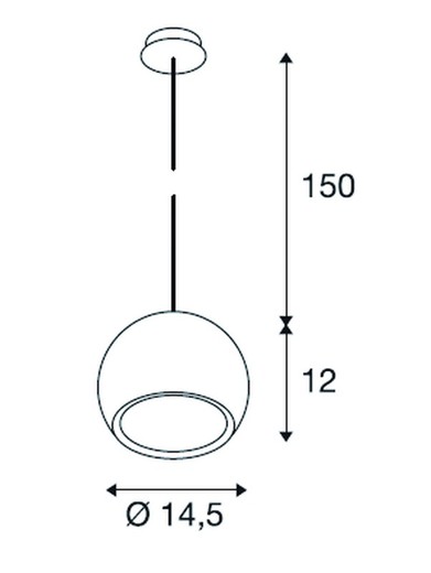 Lampa wisząca Occhi chrome 150