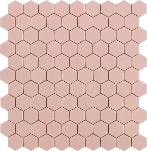 Caja malla cristal Candy Pale Rose Hexagonal 32,4x31,7 cm Vidrepur