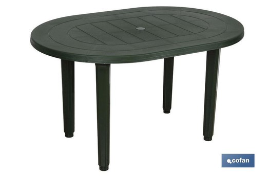 Table Ovale Verte 130X90Cm