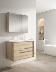 Mueble Aqua Aliso 2 cajones y lavabo ceramico flat Visobath