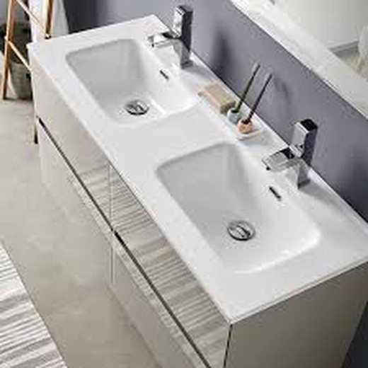 Conjunto baño lavabo sobre encimera Glass Line taupe Muebles baño Sanchis —  Azulejossola