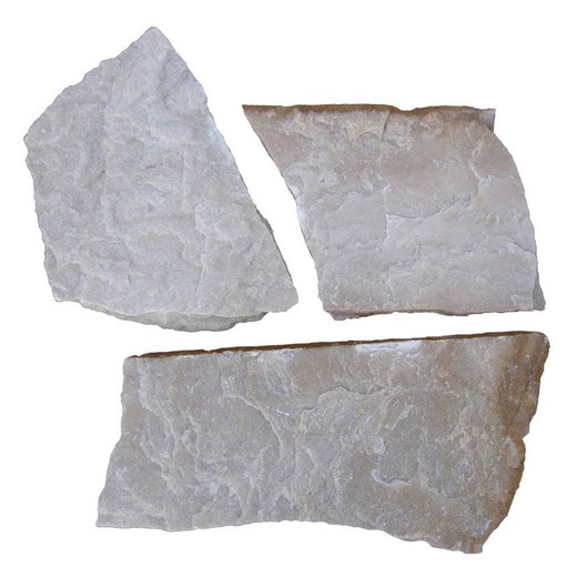Palete de placa oriental de quartzito branco irregular
