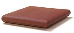 Peldaño esquina Cotto rojo redondo 330x330x53x18mm  2 Piezas/Caja Gres de Aragón