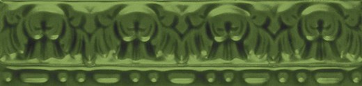 Moldura relieve verde 5x20 Cerámicas Ribesalbes