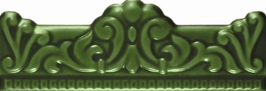 Moldura barroca verde 5x20 Cerámicas Ribesalbes
