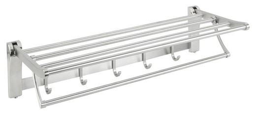 Towel holder with bar and folding hangers in stainless steel finish Ac-316 Pyp
