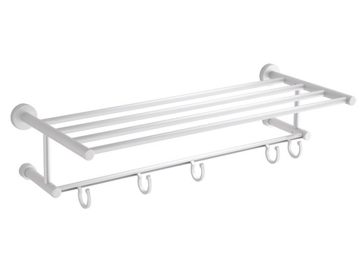 Towel holder with mobile hangers aluminum finish Ac-188