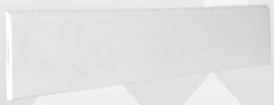 Rodapé cerâmico branco mate 8x60 cm