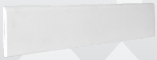 Battiscopa in ceramica bianco opaco 8x60 cm