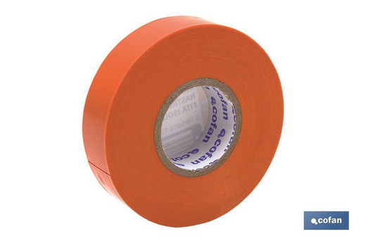 Rouleau de ruban isolant orange 20Mts.